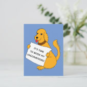 Herinnering voor vaccinatie van honden tijdens die briefkaart (Staand voorkant)