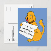 Herinnering voor vaccinatie van honden tijdens die briefkaart (Voorkant / Achterkant)