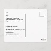 Herinnering voor vaccinatie van honden tijdens die briefkaart (Achterkant)