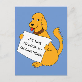 Herinnering voor vaccinatie van honden tijdens die briefkaart
