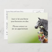 Herinnering voor vaccinatiebooster tegen pet briefkaart (Voorkant / Achterkant)