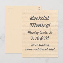Herinnering voor Vellum Look-boekenclub Briefkaart