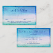 Herinnering voor weetherige Ocean Blue Green-afspr Visitekaartje (Voorkant / Achterkant)