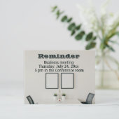 Herinnering voor zakelijke vergadering briefkaart (Staand voorkant)