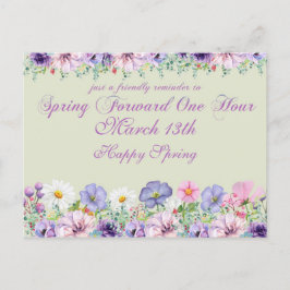 Herinnering voor zomertijd briefkaart