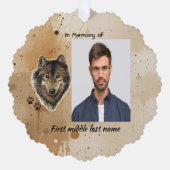Herinnering Wolf Wolven Dier Ornament Kaart (Voorkant)