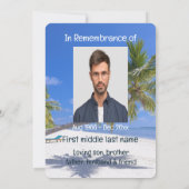 Herinnering Zakformaat Aandenken Tropisch Strandpa Kaart (Achterkant)