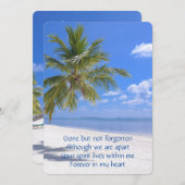 Herinnering Zakje Troost Tropisch Strand Paradijs  Kaart (Voorkant / Achterkant)