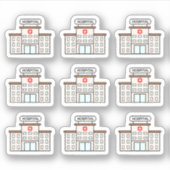 Herinnering ziekenhuisbezoek Doktersafspraak track Sticker (Voorkant)