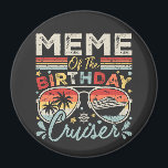 Herinneringen aan de Birthday Cruiser Vacation Cir Magneet<br><div class="desc">Meme of the Birthday Cruiser Vacation Funny Crew Grafisch ontwerp Gift Circle Magnet Classic Collectie.</div>