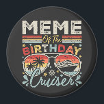 Herinneringen aan de Birthday Cruiser Vacation Cir Magneet<br><div class="desc">Meme of the Birthday Cruiser Vacation Funny Crew Grafisch ontwerp Gift Circle Magnet Classic Collectie.</div>