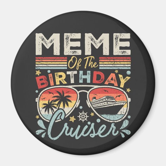 Herinneringen aan de Birthday Cruiser Vacation Cir Magneet (Voorkant)