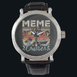 Herinneringen aan de Birthday Cruiser Vacation  Horloge<br><div class="desc">Meme of the Birthday Cruiser Vacation Funny Crew Grafisch ontwerp Gift Mannen  Zwart Lederen Strap Watch Classic Collectie.</div>
