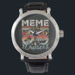 Herinneringen aan de Birthday Cruiser Vacation  Horloge<br><div class="desc">Meme of the Birthday Cruiser Vacation Funny Crew Grafisch ontwerp Gift Mannen  Zwart Lederen Strap Watch Classic Collectie.</div>