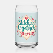 Herinneringen aan elkaar stikken Borduurkunst Blikvorm Glas (Voorkant)