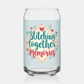 Herinneringen aan elkaar stikken Borduurkunst Blikvorm Glas (Achterkant)