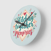 Herinneringen aan elkaar stikken Borduurkunst Ronde Klok (Hoek)