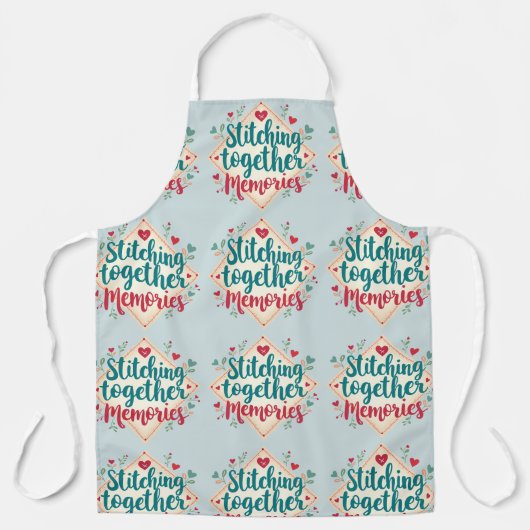 Herinneringen aan elkaar stikken Borduurkunst Schort (Voorkant)