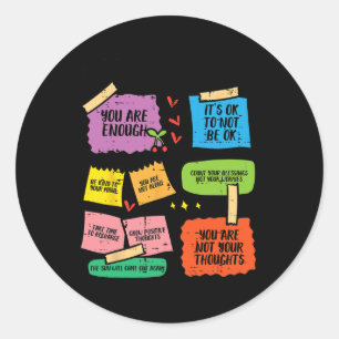 Herinneringen aan geestelijke gezondheid Bewuste c Ronde Sticker