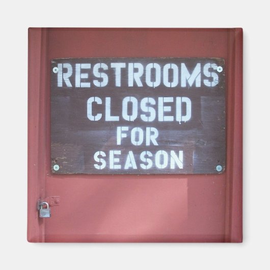 Herinneringen aan kamperen, Toiletten gesloten voo Magneet (Voorkant)