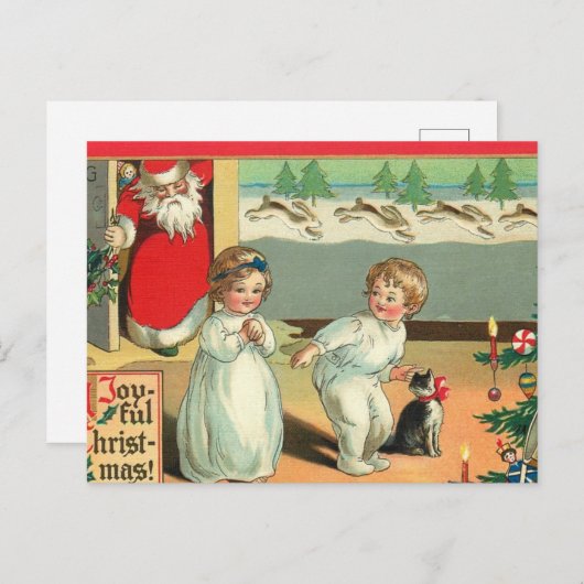 Herinneringen aan Kerstmis: Ansichtkaart uit het v Briefkaart (Voorkant / Achterkant)