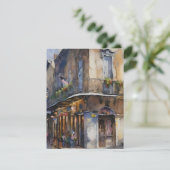 Herinneringen aan New Orleans - Bourbon Street H Feestdagenkaart (Staand voorkant)