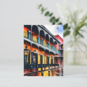 Herinneringen aan New Orleans - Bourbon Street I Feestdagenkaart (Staand voorkant)