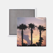 Herinneringen aan palmbomen bij zonsondergang | Li Magneet (Voorkant / Achterkant)
