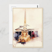 Herinneringen aan Rome: Pantheon Briefkaart (Voorkant / Achterkant)