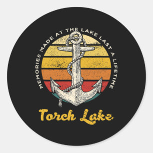 Herinneringen aan Torch Lake blijven een leven lan Ronde Sticker