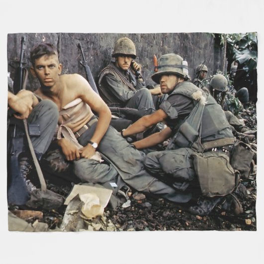 HERINNERINGEN AAN VIETNAM FLEECE DEKEN (Voorkant (Horizontaal))