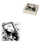 Herinneringen Abstracte vrouw Surreal Originele Ku Rubberstempel (Gestempeld)