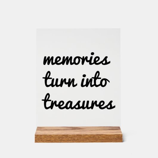 Herinneringen Acryl Teken Acryl Bord (Voorkant)