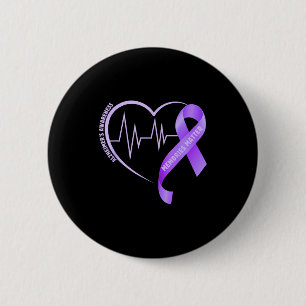 Herinneringen alzheimer bewustzijn paarse lint ronde button 5,7 cm