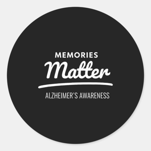 Herinneringen alzheimer bewustzijn  ronde sticker (Voorkant)
