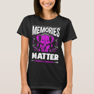 Herinneringen alzheimer bewustzijn steun olifant  t-shirt