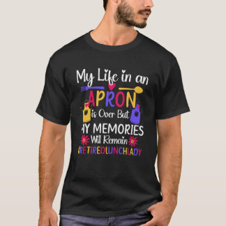 Herinneringen blijven gepensioneerd Lunch Lady Pen T-shirt