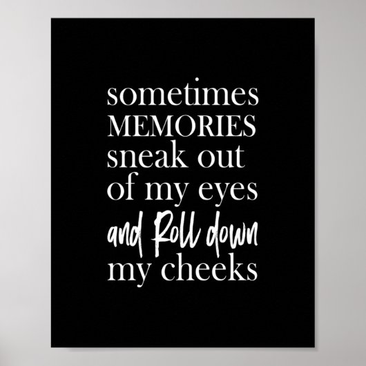 herinneringen die soms uit mijn ogen glippen en ro poster (Voorkant)