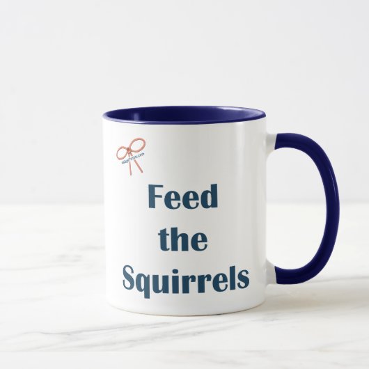Herinneringen eekhoorntjes voeden mok (Rechts)