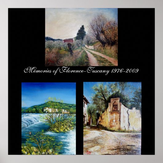 Herinneringen Florence-Toscane Poster (Voorkant)