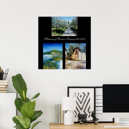 Herinneringen Florence-Toscane Poster (Thuiskantoor)