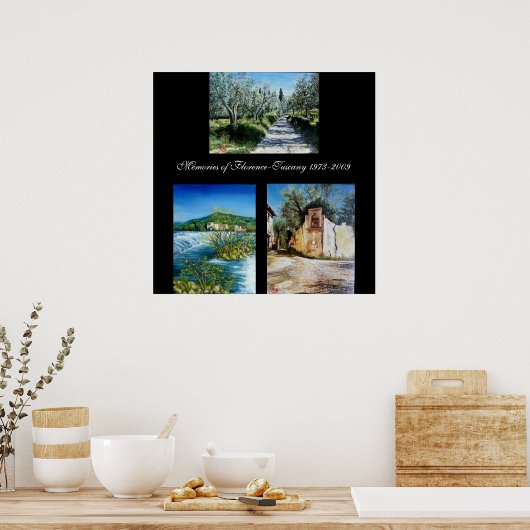 Herinneringen Florence-Toscane Poster (Keuken)