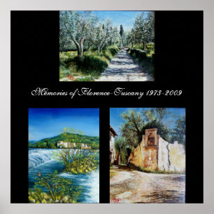 Herinneringen Florence-Toscane Poster