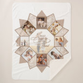 Herinneringen Fotocollage Aarde Tonen ID1016 Sherpa Deken (Voorkant)