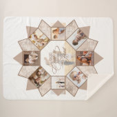 Herinneringen Fotocollage Aarde Tonen ID1016 Sherpa Deken (Voorkant (horizontaal))