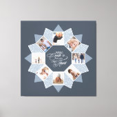 Herinneringen Fotocollage Dusty Blue ID1016 Canvas Afdruk (Voorkant)
