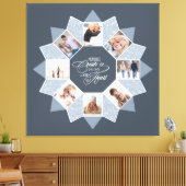 Herinneringen Fotocollage Dusty Blue ID1016 Canvas Afdruk (Insitu (Woonkamer))
