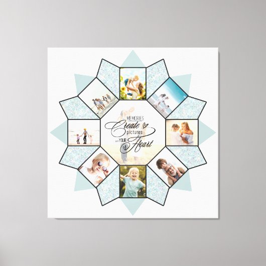 Herinneringen Fotocollage Zee ID1016 Canvas Afdruk (Voorkant)