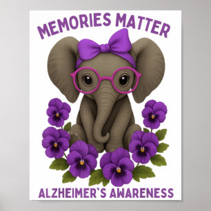 Herinneringen Heimer's Bewustzijn Paarse Olifant B Poster
