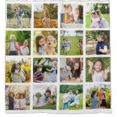 Herinneringen in Beweging:  16 Fotocollage Douchegordijn (Voorkant)